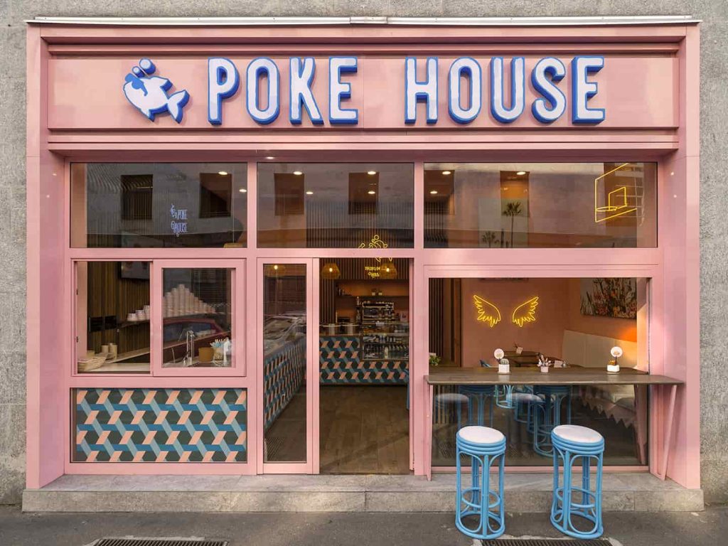 Vetrina di un ristorante Poke House